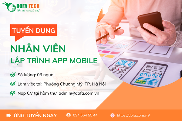 Tuyển dụng Nhân viên lập trình App Mobile